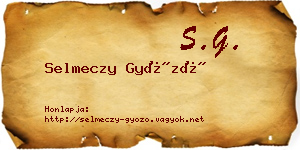 Selmeczy Győző névjegykártya